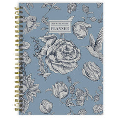 2026 Garden Roses Medium Weekly Monthly Planner