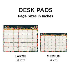 Bountiful Blooms Large Desk Pad Monthly Calendar