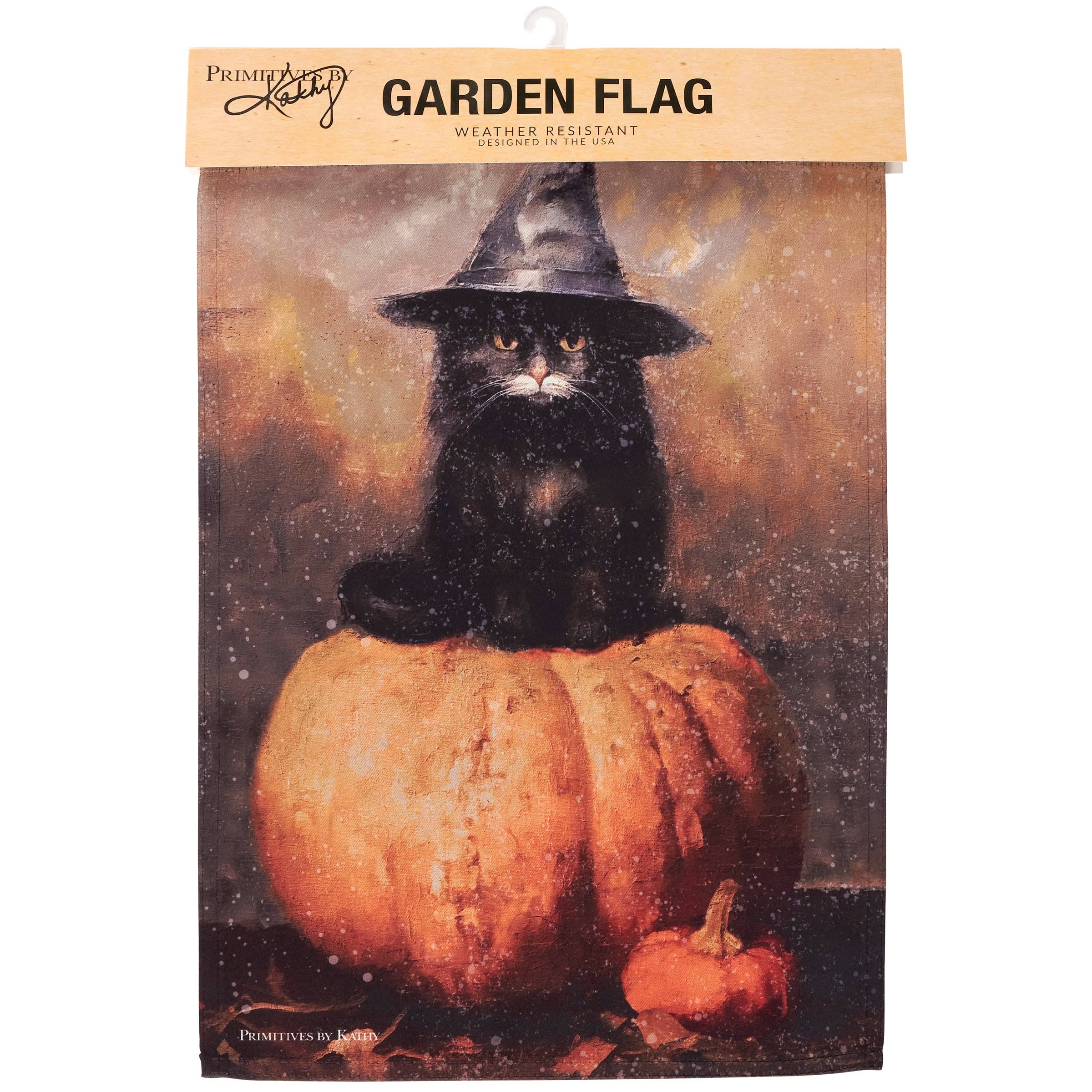 Pumpkin Witch Cat Garden Flag