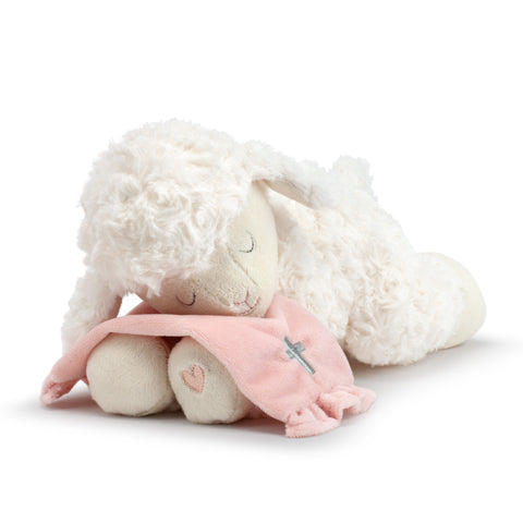 Pink Goodnight Prayer Mechanical Lamb