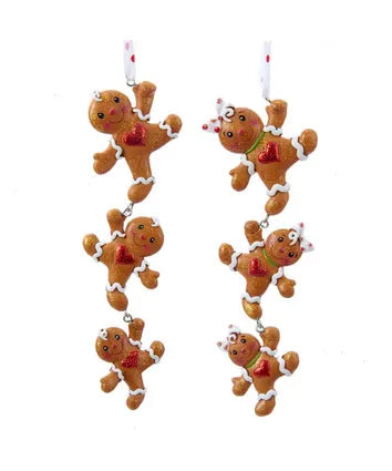 Gingerbread Boy and Girl String Ornaments