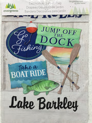 Lake Rules Garden Flag