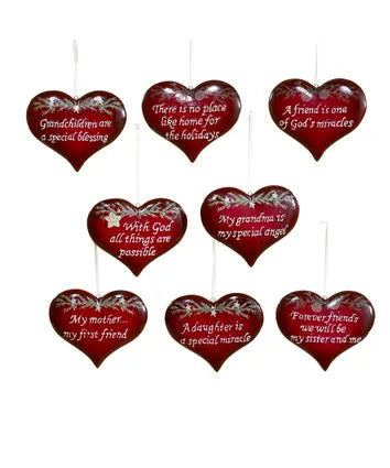Porcelain Heart Ornaments