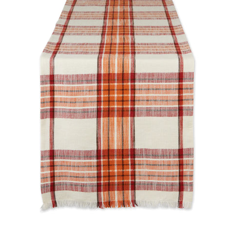 Pumpkin Spice Plaid Table Runner