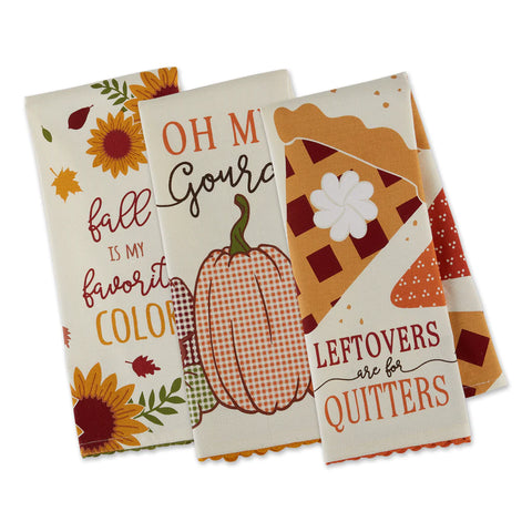 Fall Printed Dish Towels