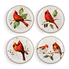 Cardinal Collection Appetizer Plates - Set of 4