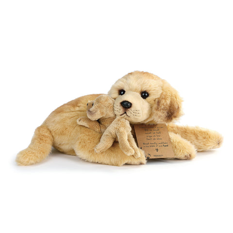 "You and Me" Yellow Lab and Pup Plush Toy