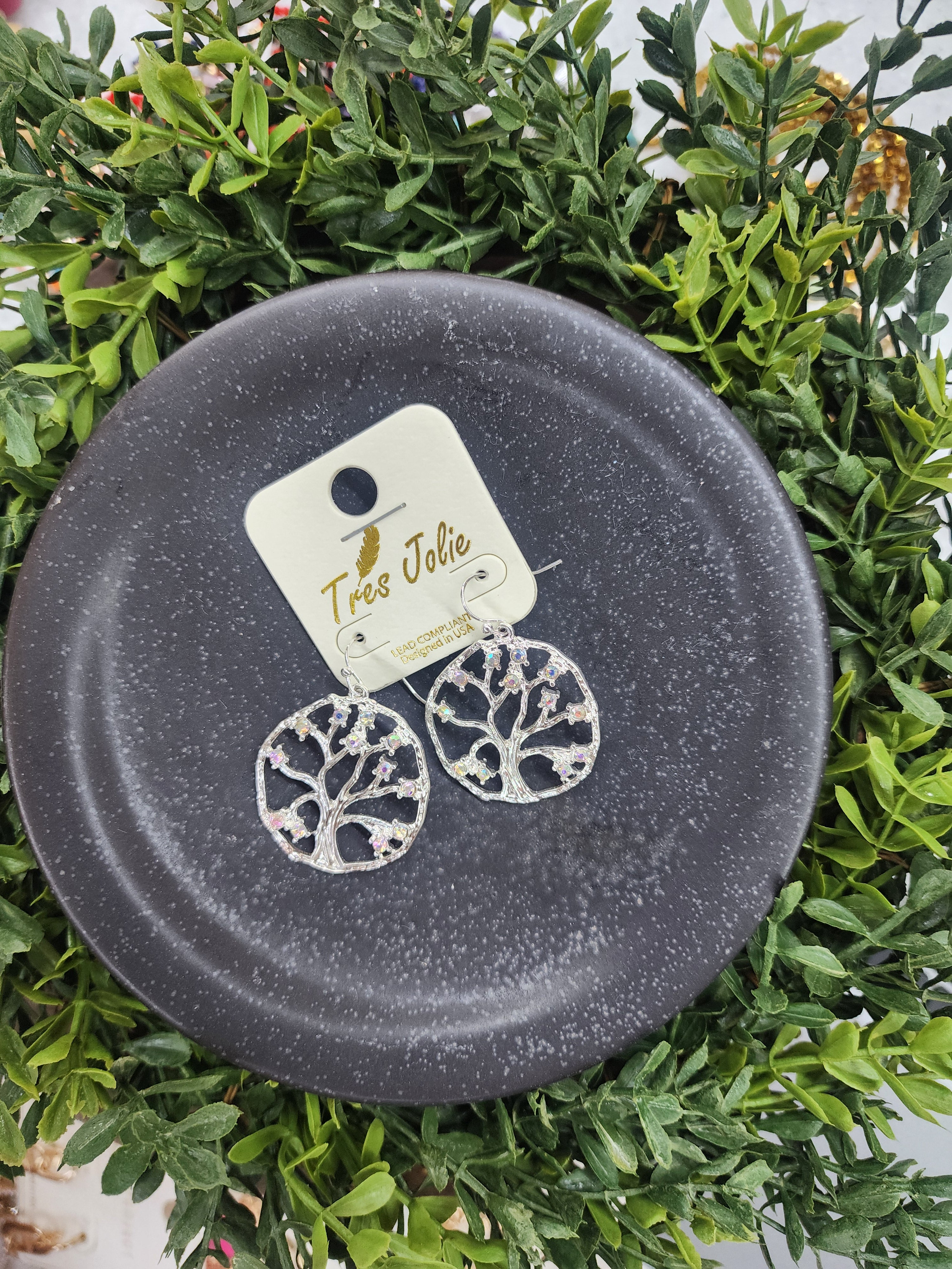 Silver Tree Earrings