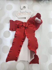 Ruffle Ribbon Hair Bow