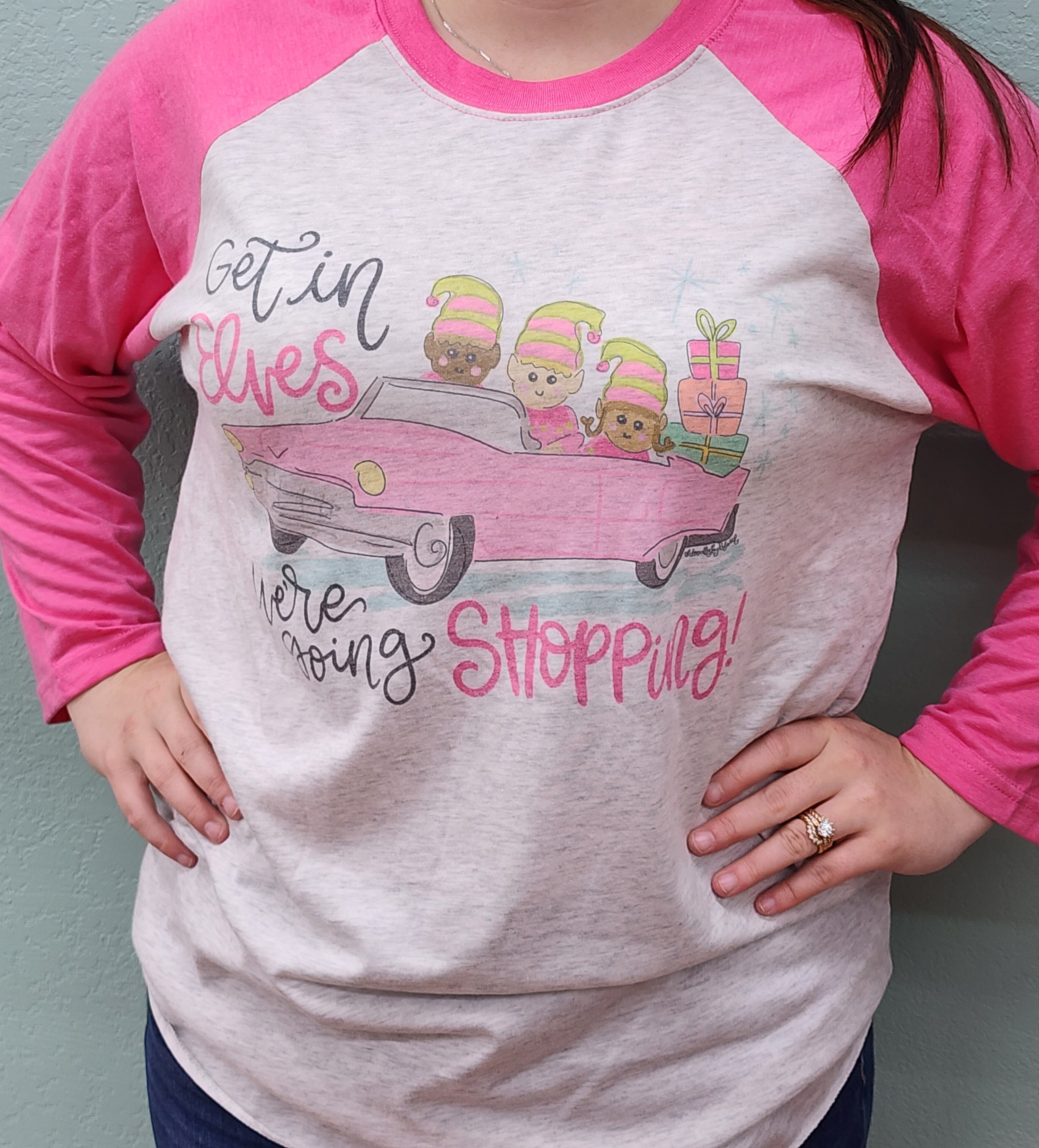Get In Elves Raglan Shirt