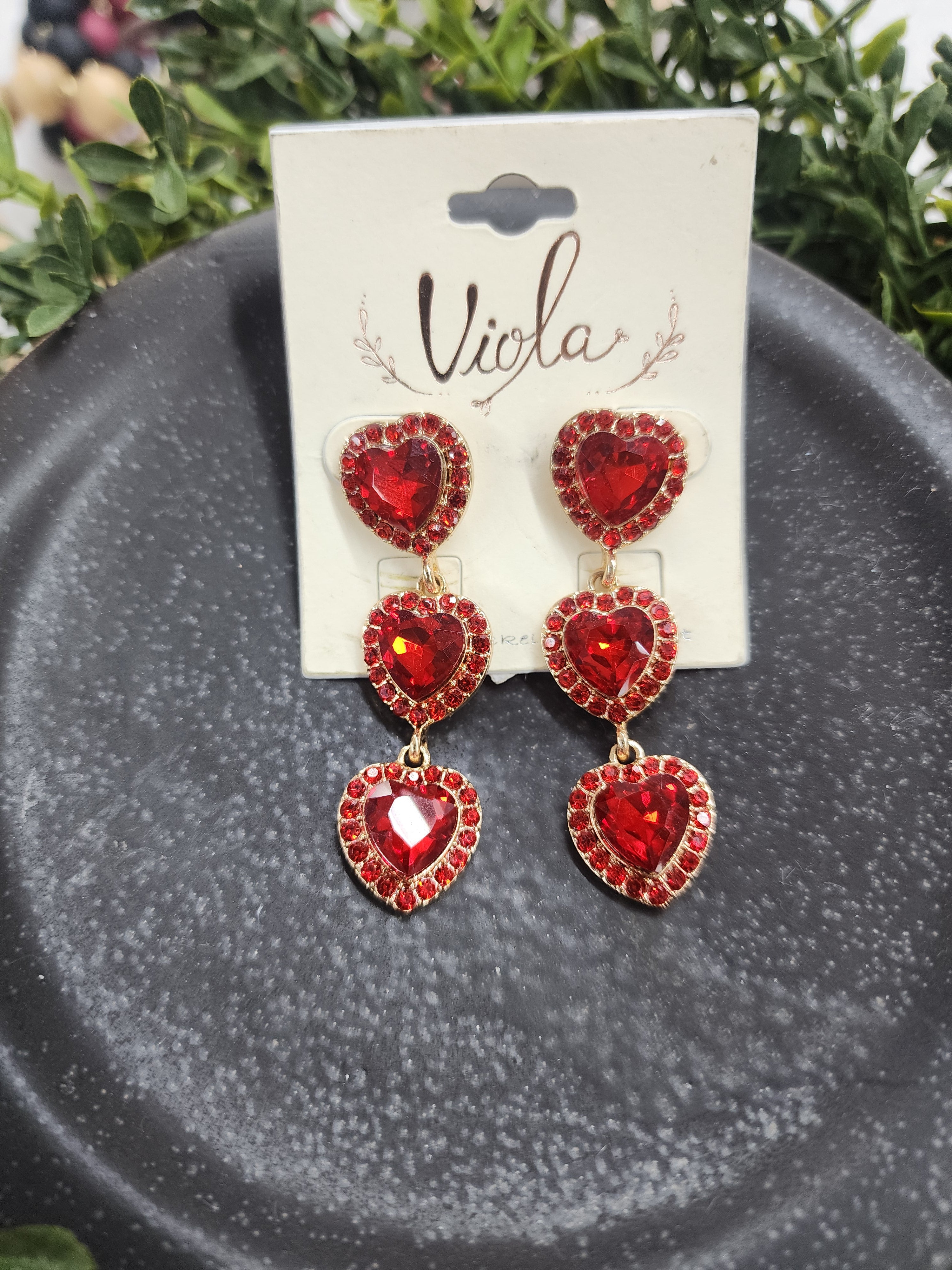 Red Heart Earrings