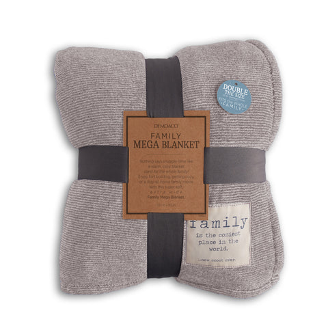 Together Time Family Gray Mega Blanket 60" x 120"