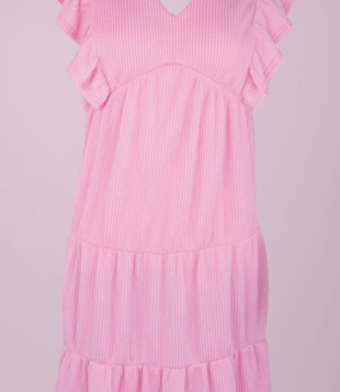 Ruffled Bubble Gum Dress
