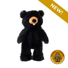 Stuffless Black Bear Squeaker Dog Toy