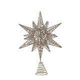 Metal Star Tree Topper with Glitter