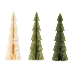 4-1/4" Round x 12"H Paper Honeycomb Tree, 3 Colors
