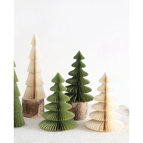 6" Round x 9"H Paper Honeycomb Tree, 3 Colors