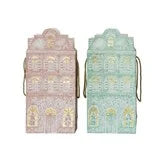 Handmade Recycled Paper House Shaped Gift Bag with Gold Foil