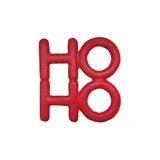 5-3/4"L x 6"W Cast Iron Trivet "Ho Ho", Matte Red