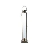 Metal & Glass Lantern Taper Holder, Gold Finish