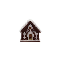 Resin Gingerbread House with LED Light (Requires 3-AAA Batteries)