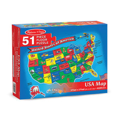 Melissa and Doug 51 Piece USA Map Floor Puzzle
