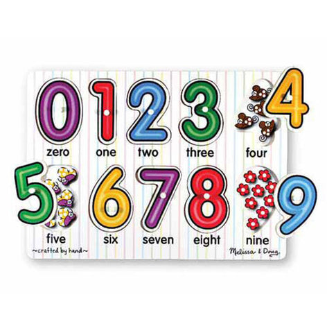 Lift and See Peg Puzzle-Numbers