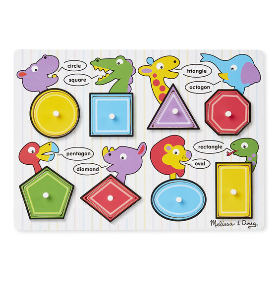 Lift and See Peg Puzzle-Shapes