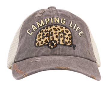Camping Life Ponytail Trucker Hat by Simply Southern