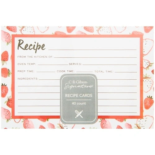 STRAWBERRY FIELDS RECIPE CARDS