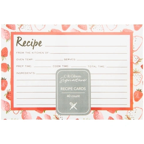 STRAWBERRY FIELDS RECIPE CARDS