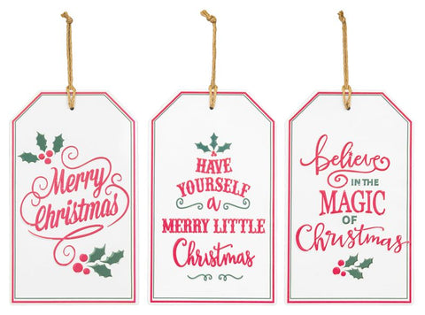 MAGIC MERRY LITTLE CHRISTMAS TAG HANGER 3 ASST.