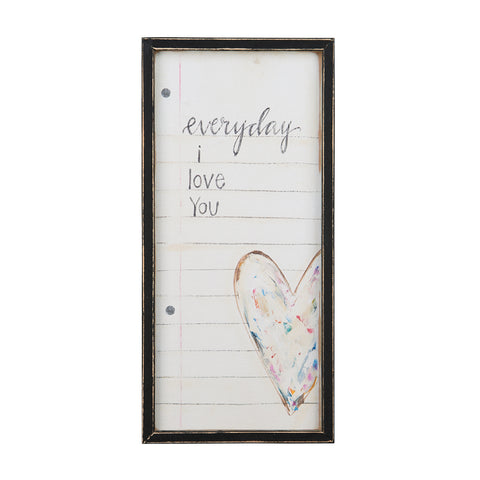 Everyday I Love You Framed Canvas
