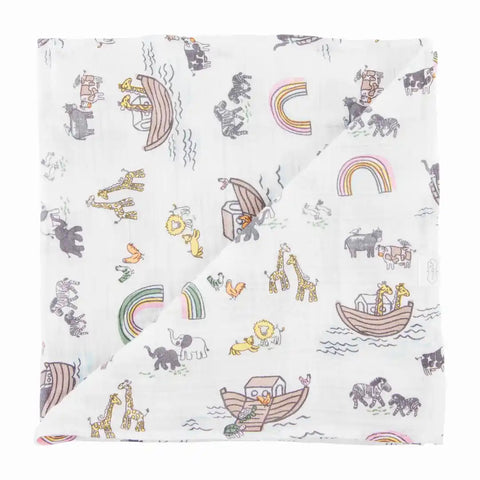 Noahs Ark Swaddle Blanket