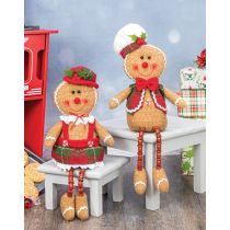 PLAID GINGERBREAD BUTTON LEG 2 ASST.
