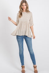 Ditsy Button Back Top