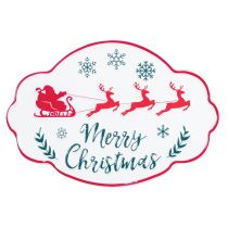 SANTA TAKES FLIGHT METAL SIGN