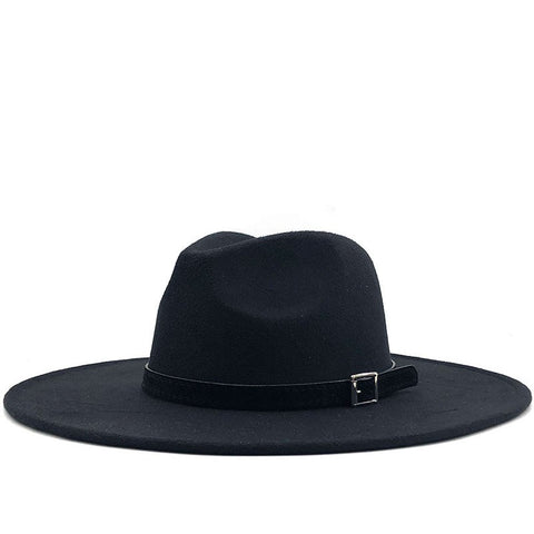 BLACK WIDE BRIM DANDY FASHION PANAMA HAT