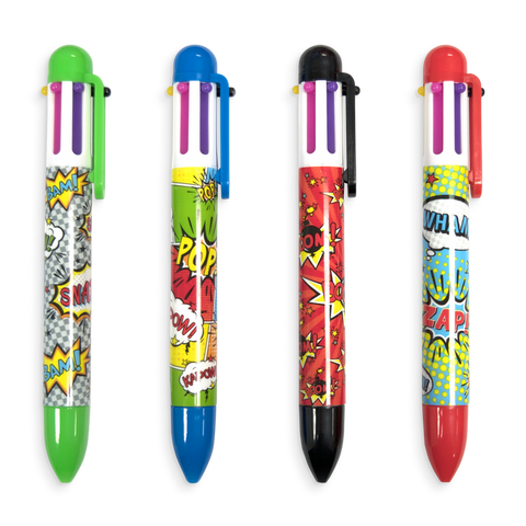 comic attack 6 click multi color pen