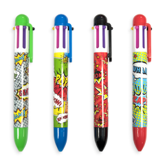 comic attack 6 click multi color pen