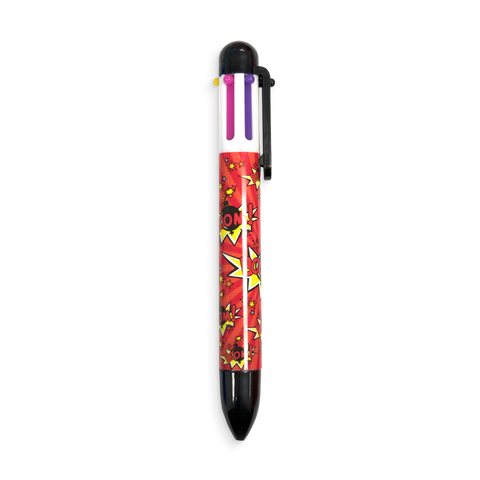 comic attack 6 click multi color pen