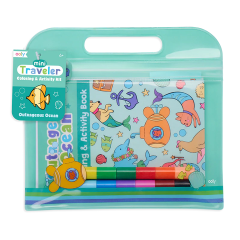 mini traveler coloring and activity kit - outrageous ocean
