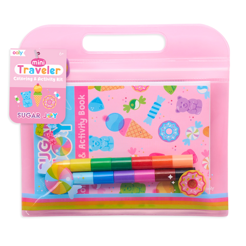 mini traveler coloring and activity kit - sugar joy