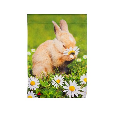 Bunny Break Garden Suede Flag