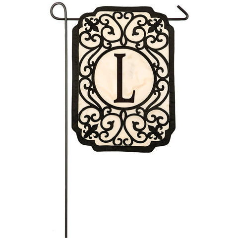 Monogram "L" Applique Garden Flag