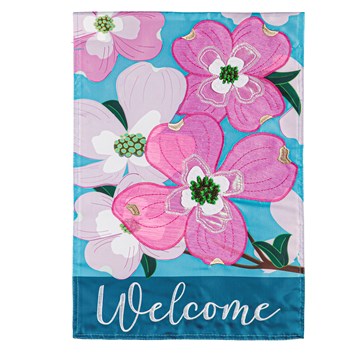 Dogwood Blossoms Garden Applique Flag