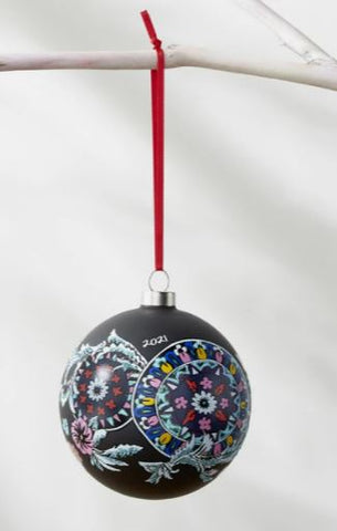 Vera Bradley Ornament Stained Glass Medallion