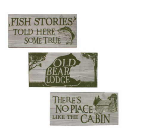 Wood Cabin Signs