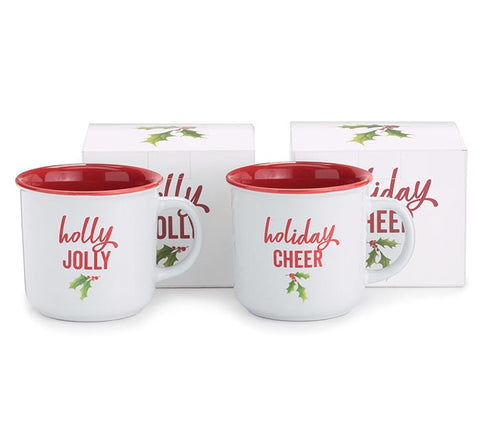 HOLIDAY CHEER AND HOLLY JOLLY MUG