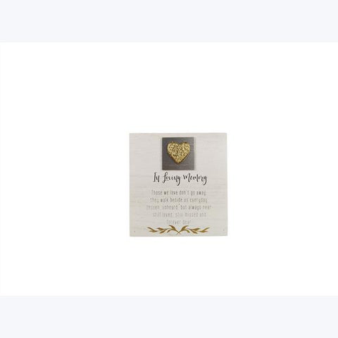 WOOD GOLDEN FAITH MEMORIAL TABLETOP/WALL SIGN